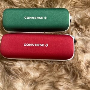 Converse Green and Red Eyeglass Cases